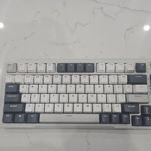 Gray and White Mechanical Keyboard